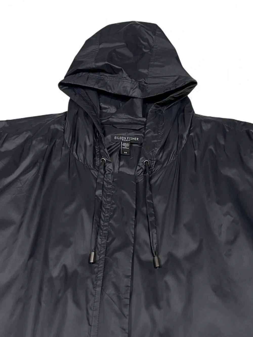 NWOT Eileen Fisher Eggshell Recycled Nylon Softshell Long Jacket Women’s Size 3X